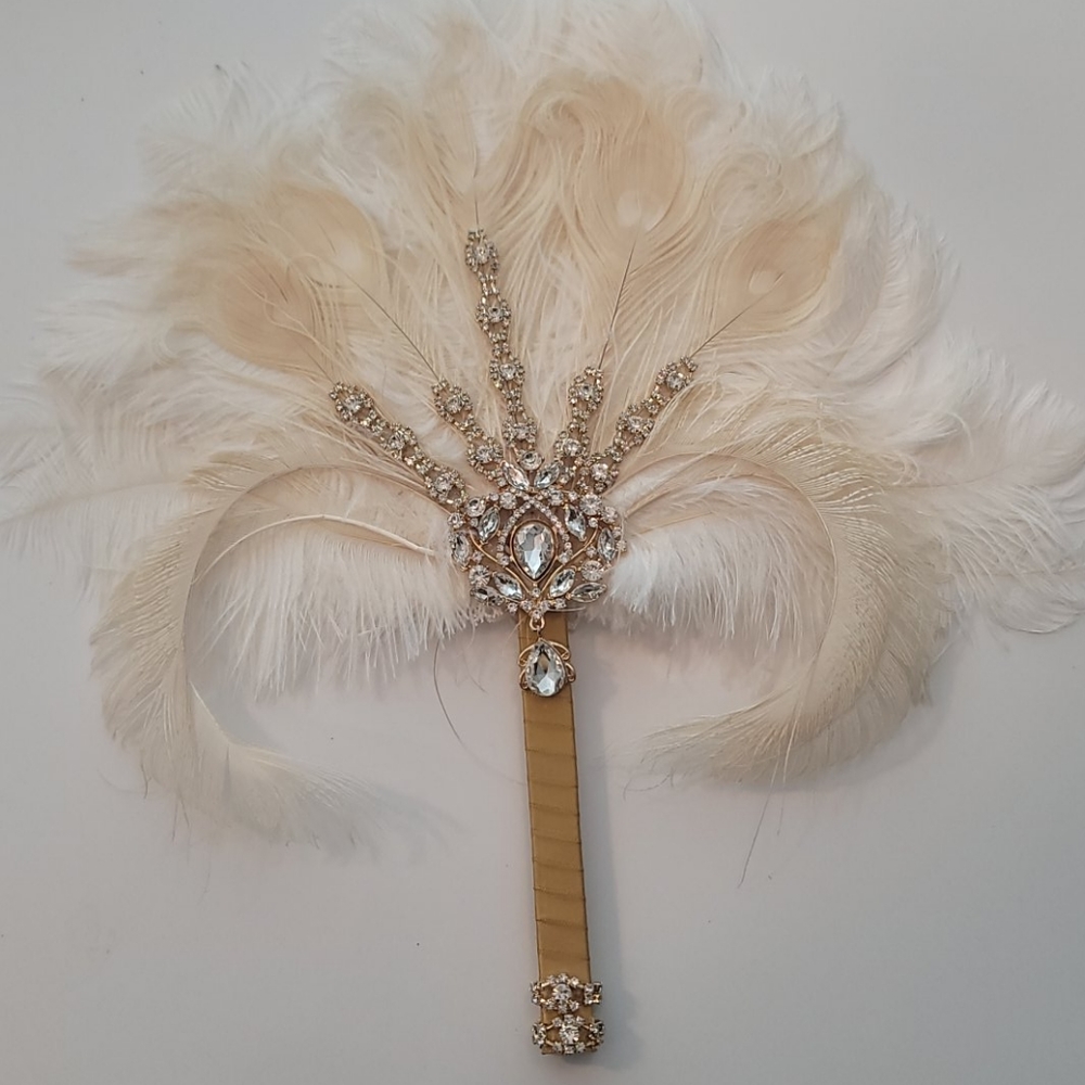 Roaring 20s Handheld Feather Fan